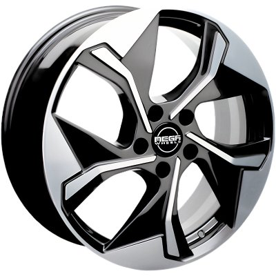 MegaWheels Triton black/polished 7,5x19" 5x108 et47