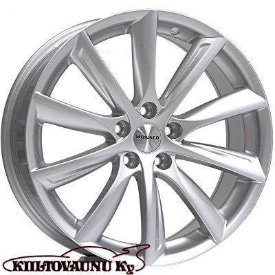 Monaco GP6 silver 9x20" 5x114,3 et40 kr.64,1 Tesla
