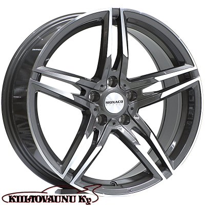 Monaco Grand Prix Shiny Anthracite/Polished 8x19" 5x112 et45