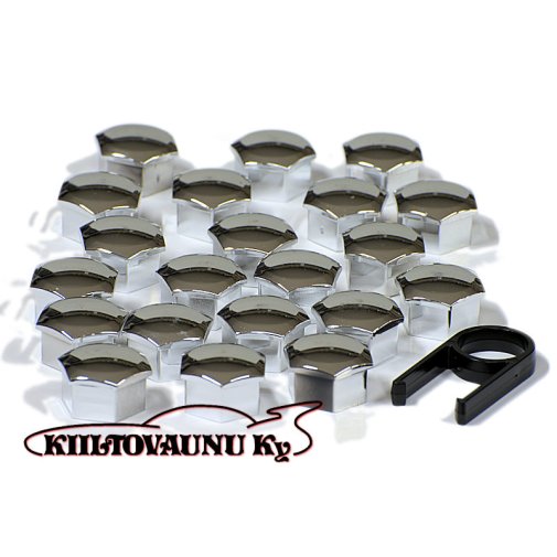 Mutterin tai pultin suojahuppu 19mm Kromi