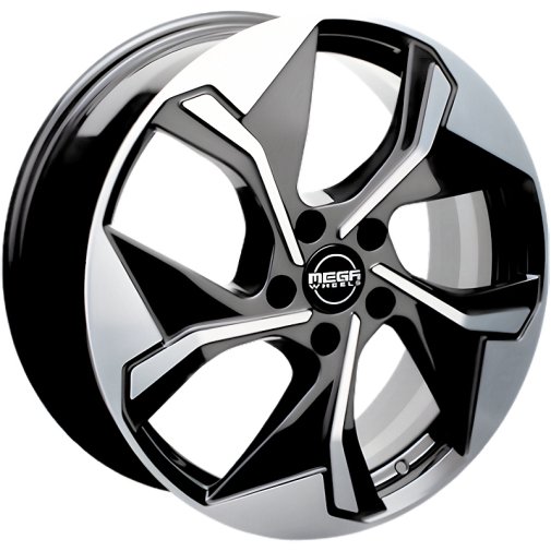 MegaWheels Triton black/polished 7,5x19+8,5x19 5x108 et47/53