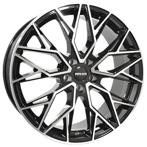 Monaco GP15 black/polished 8x18\" 5x108 et45 73,1mm Uutuusmalli