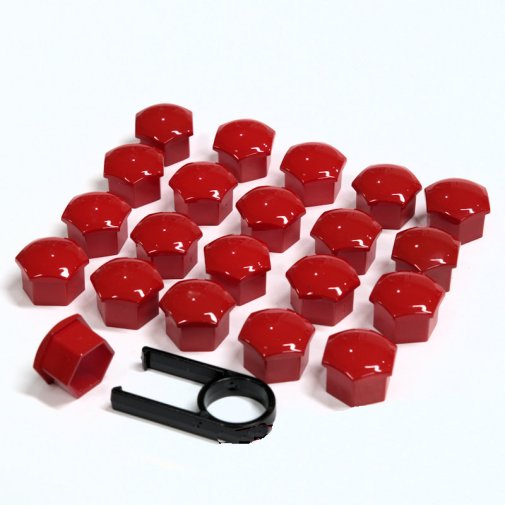 Mutterin tai pultin suojahuppu 17mm Punainen