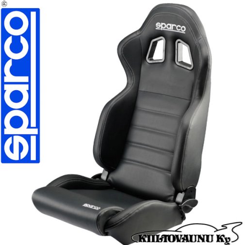 Penkkipari Sparco R100 musta Keinonahka Parihinta