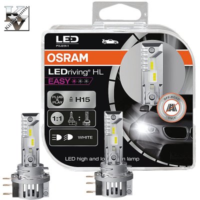 H15 LED Osram LED riving EASY 6000K polttimopari