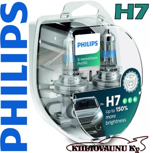 H7 Philips X-tremeVision Pro150% polttimopari UUTUUS