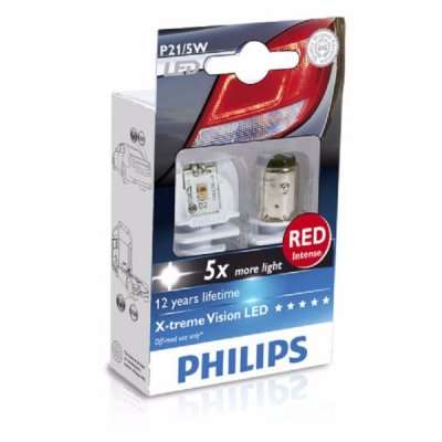 Taka + jarruvalopolttimo Philips Xtreme Vision Led punainen
