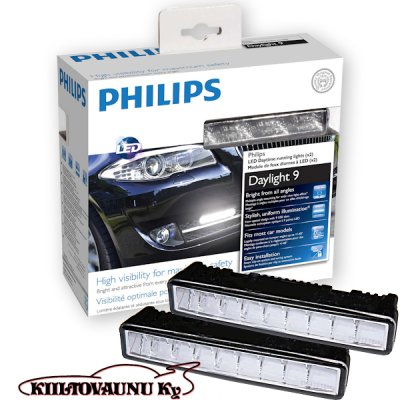 Päiväajovalot Philips LED DayLight 9 6000K