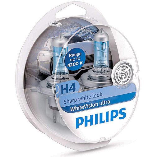 H4 Philips WhiteVision ULTRA 4200K polttimopari UUTUUS