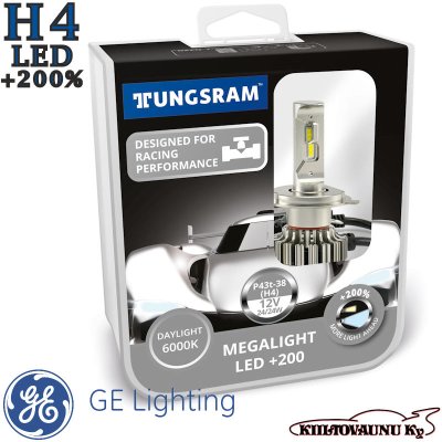 H4 LED Tungsram Megalite +200% polttimopari