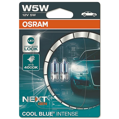 Lasikantapolttimot Osram CoolBlue intense NextGen 4000K W5W